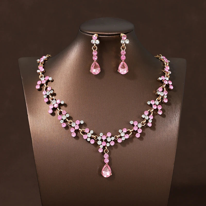 Floral Wedding Necklace & Earring Sets