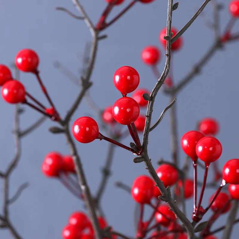 Artificial Winter Green Fruit Branch