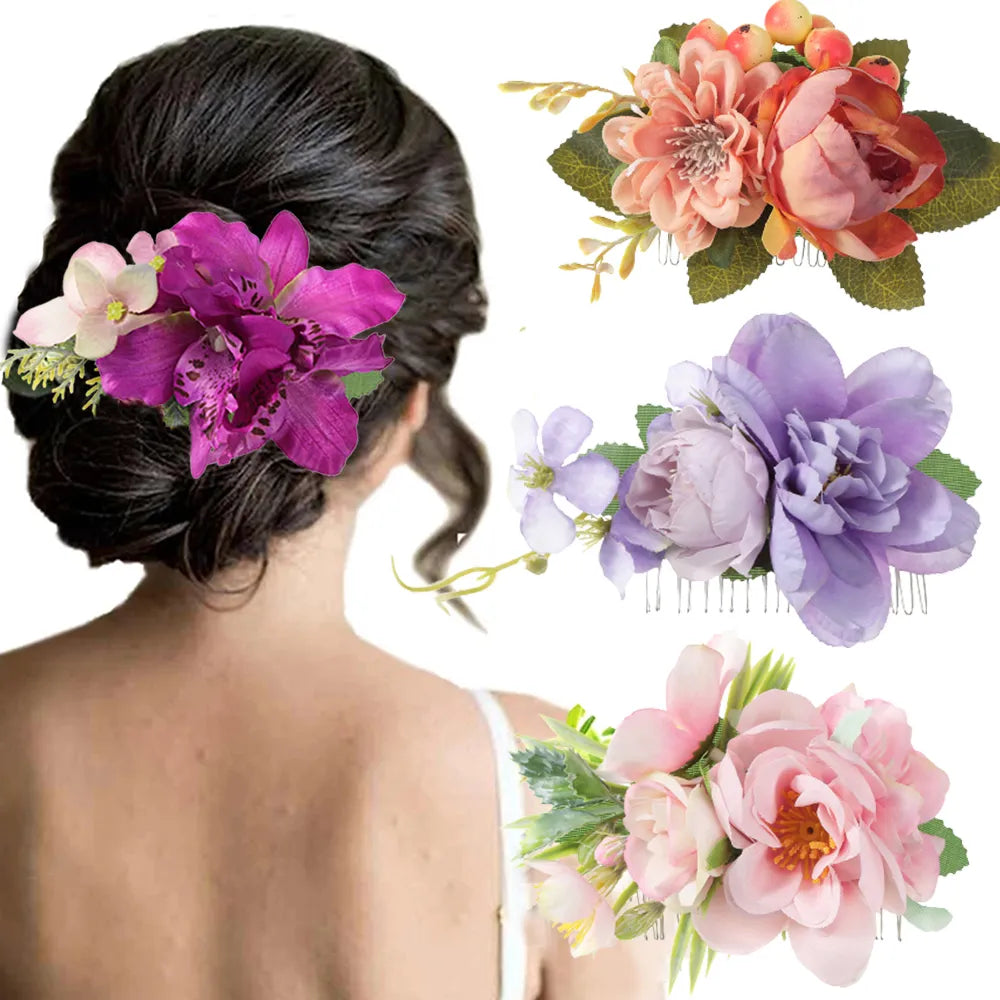 Bridal Flower Hair Comb