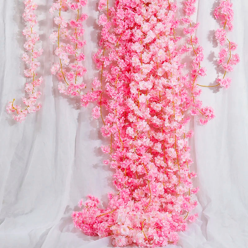 135 Flower Silk Artificial Cherry Blossom Garland