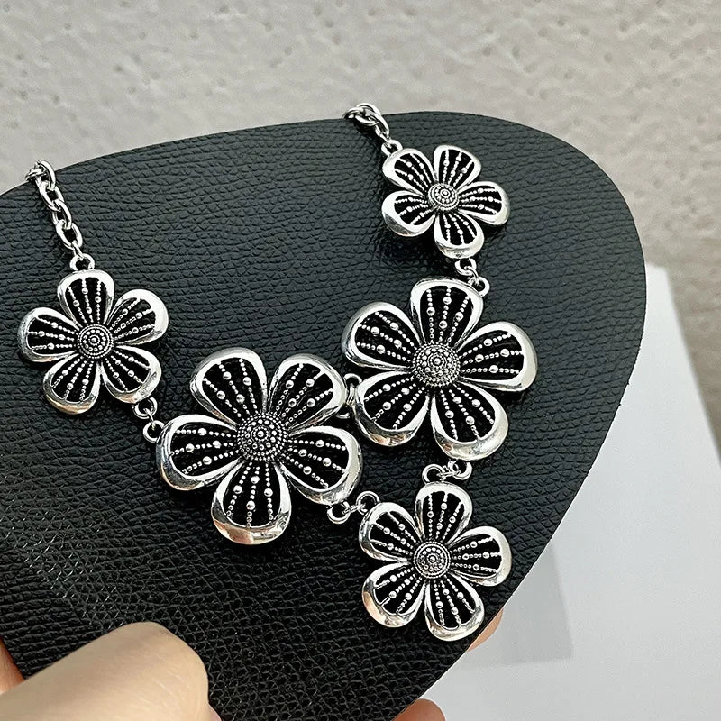 Bohemian Flowers Fairycore Metal Choker