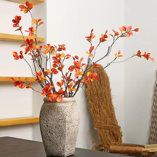 Artificial Red Autumn Leaves Branch