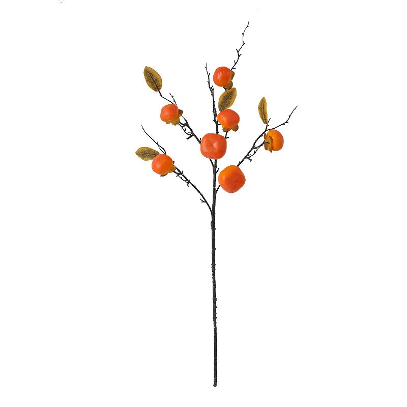 Artificial Persimmon Fruit Branch