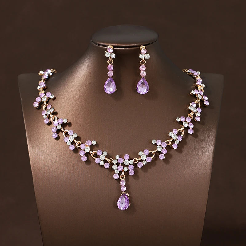 Floral Wedding Necklace & Earring Sets