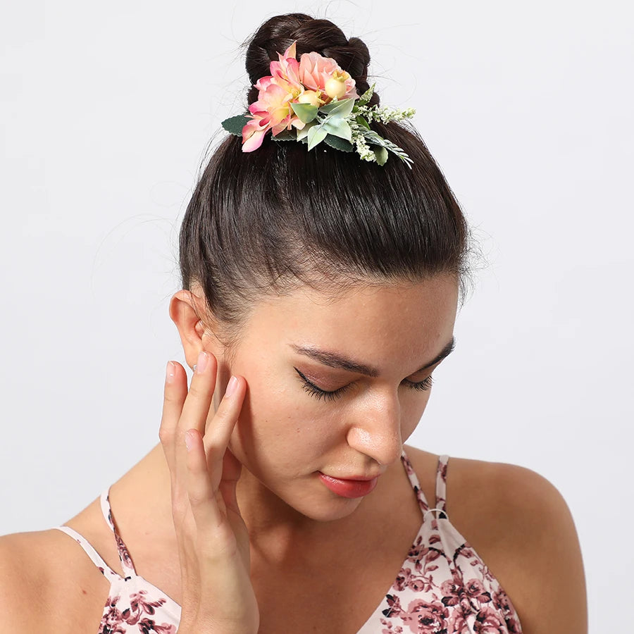 Simulation Flower Hair Comb