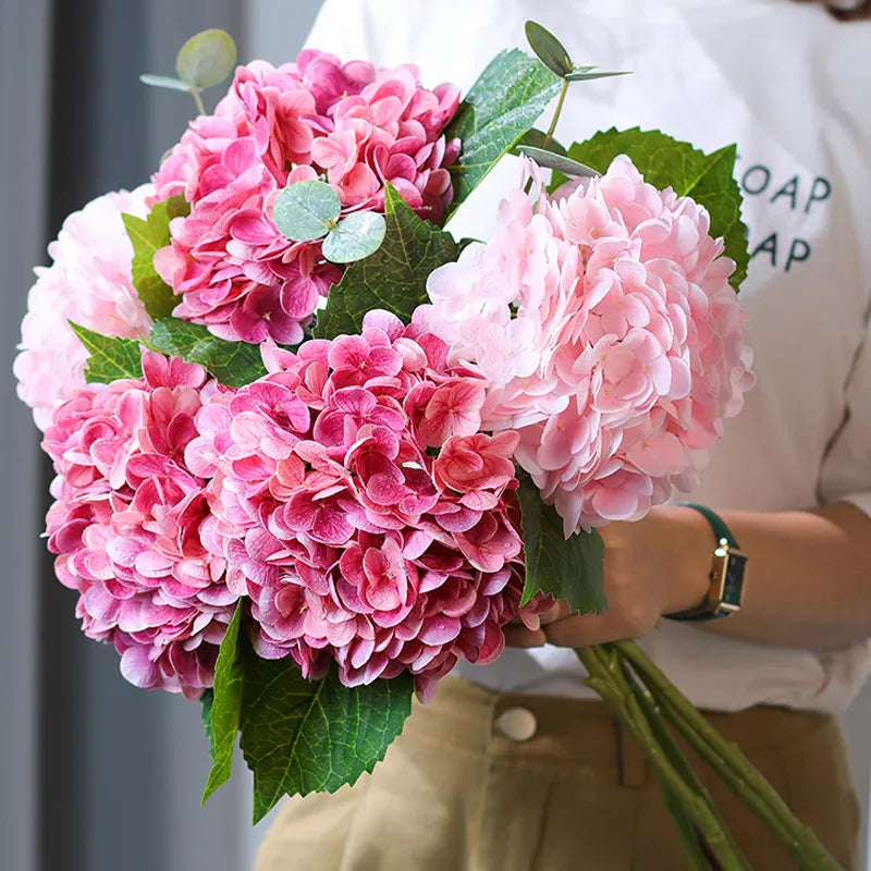 Artificial Pink Hydrangea Flowers