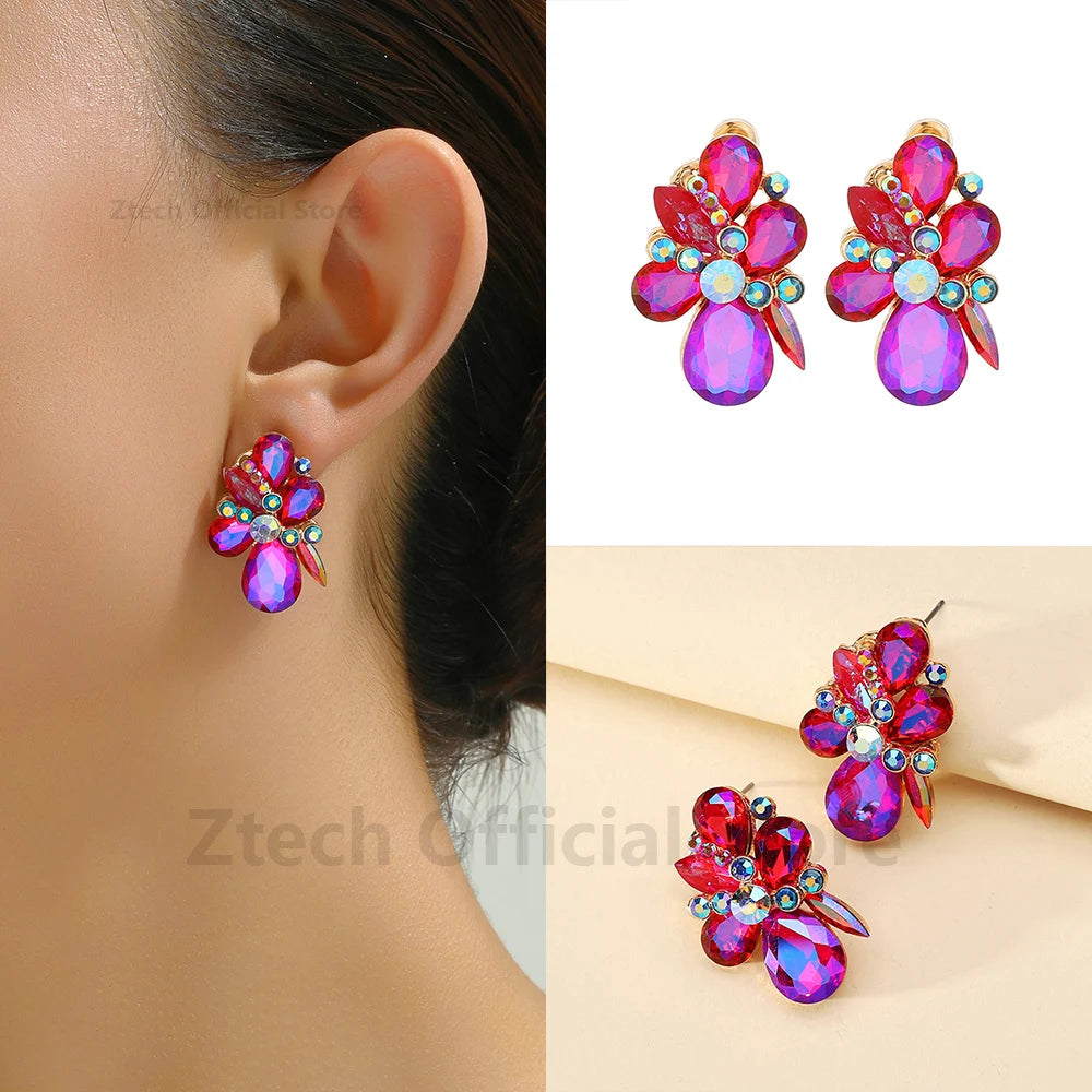 Luxury Crystal Stud Earrings