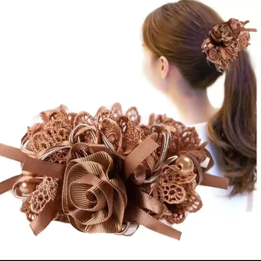 Lace Floral Hair Scrunchie