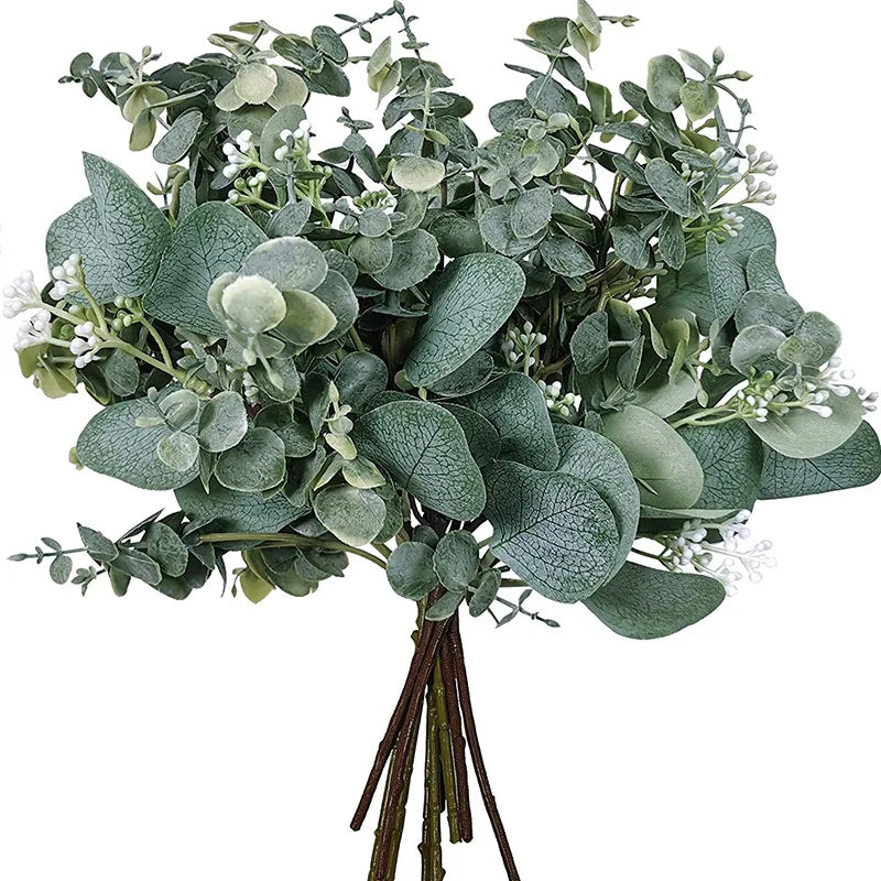 6PCS Artificial Eucalyptus Branches with Fruit