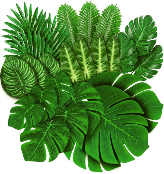 10 Pcs Artificial Tropical Palm Leaves