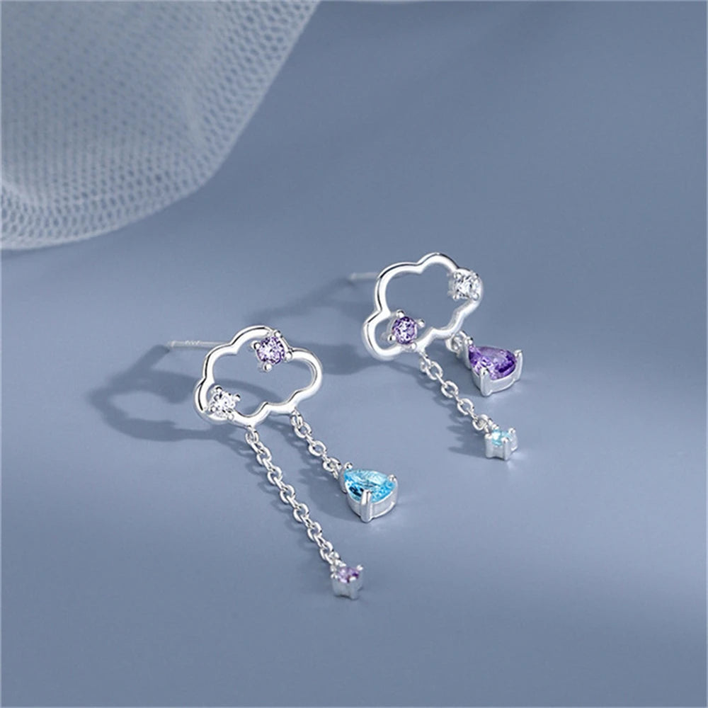 Cute Asymmetric Cloud Women's Earrings