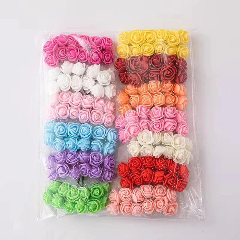 144Pcs Foam Bulk Artificial Flowers