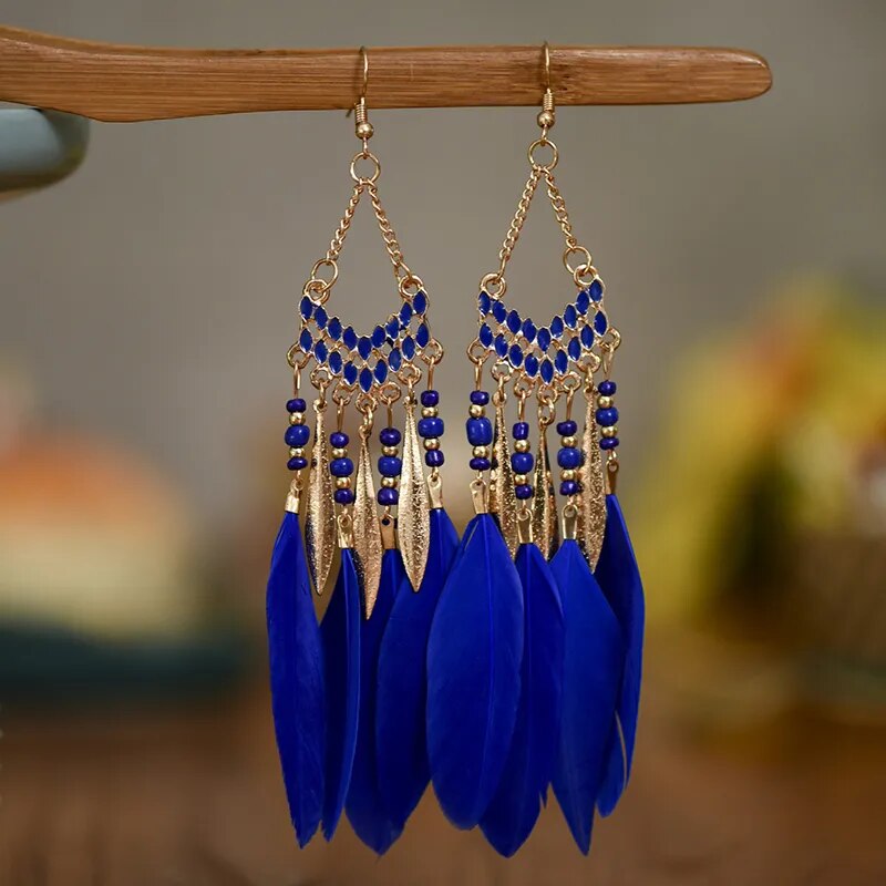 Bohemian Feather Women's Earrings