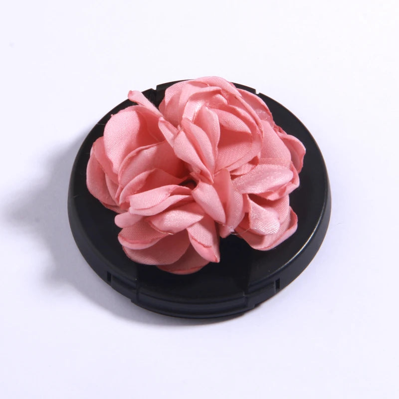 10Pcs Peach Chiffon Artificial Flowers