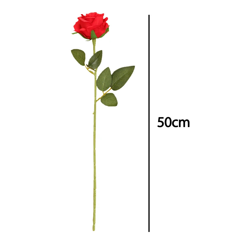 5/10Pcs Velvet Artificial Rose Flowers