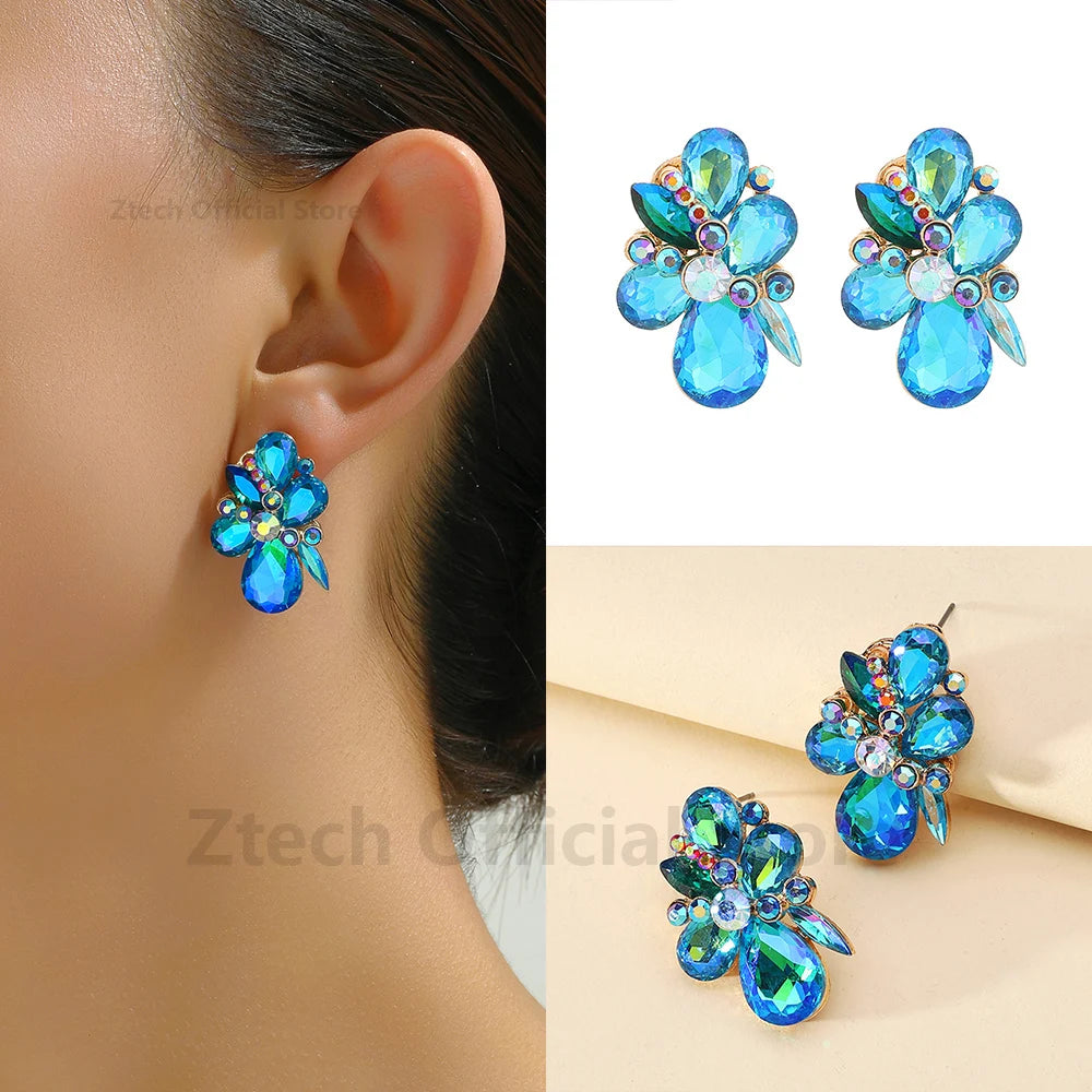 Luxury Crystal Stud Earrings