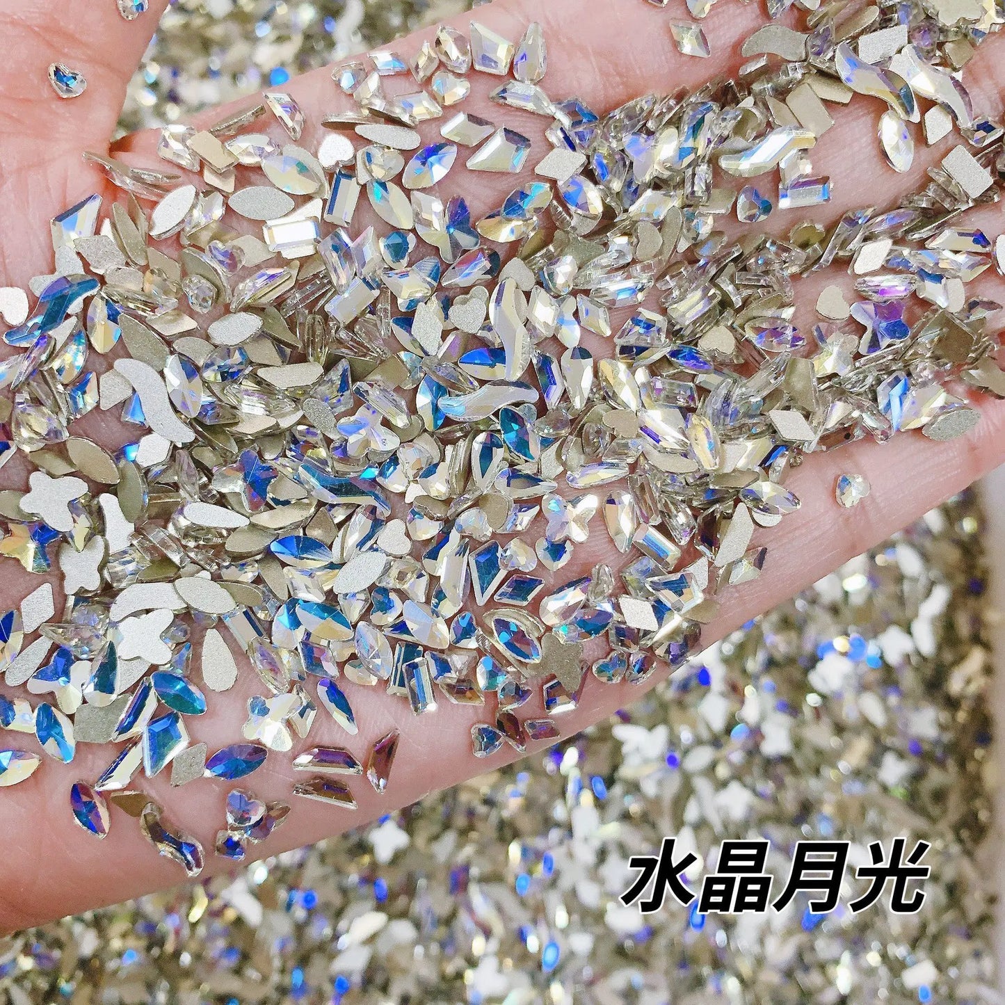 100pcs Mini Crystal Nail Art Rhinestones Mix