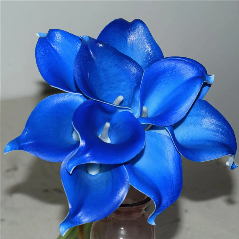 Royal Blue Artificial Calla Lilies