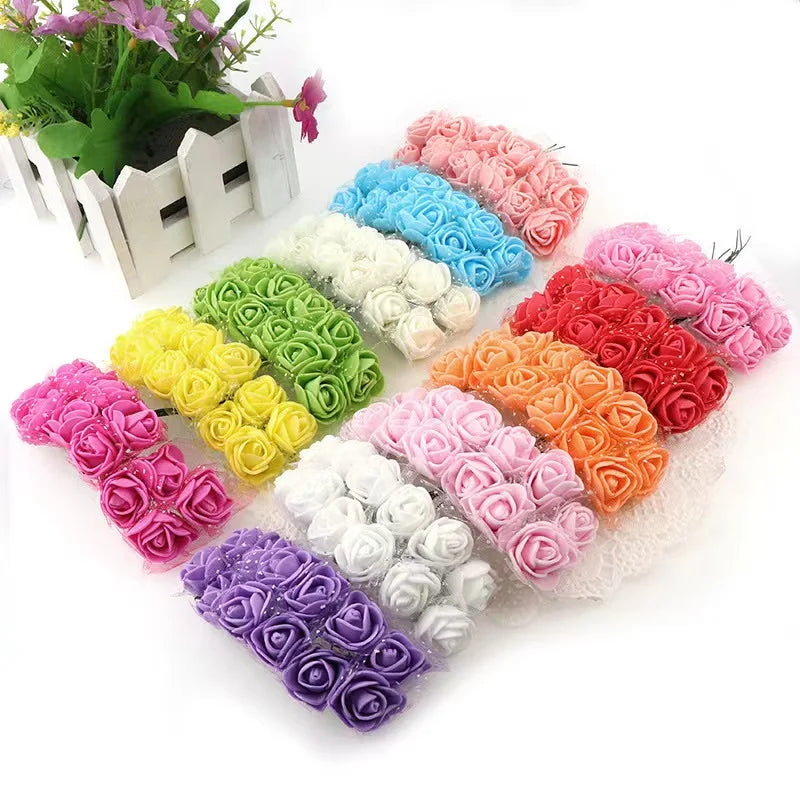 144Pcs Foam Bulk Artificial Flowers