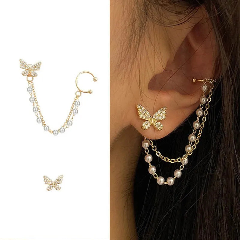 Butterfly Ear Cuff Earrings