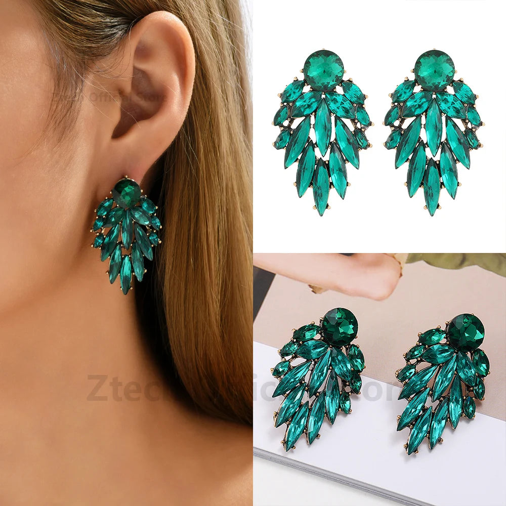 Luxury Rhinestone Stud Earrings