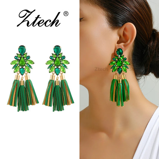 Luxury Crystal Tassel Earrings