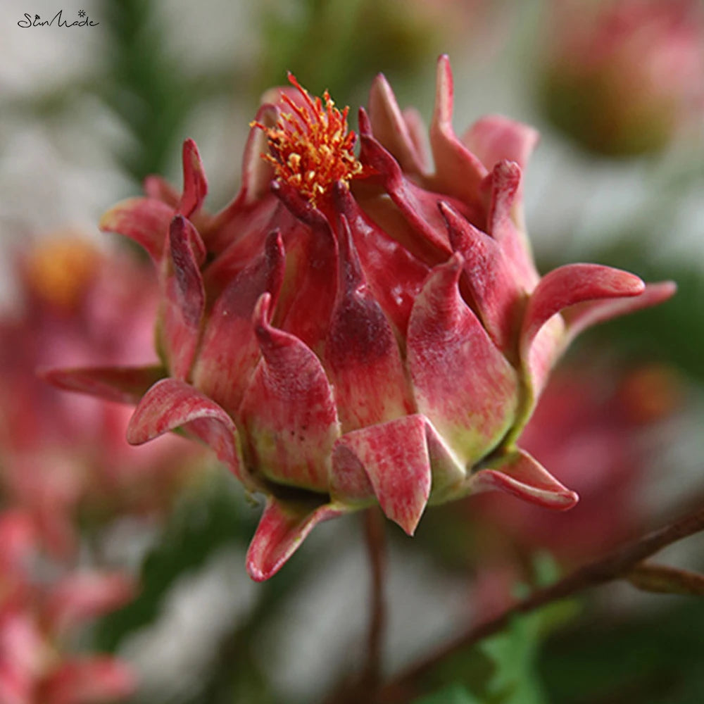 Luxury Artificial 2-Head Protea Cynaroides Branch