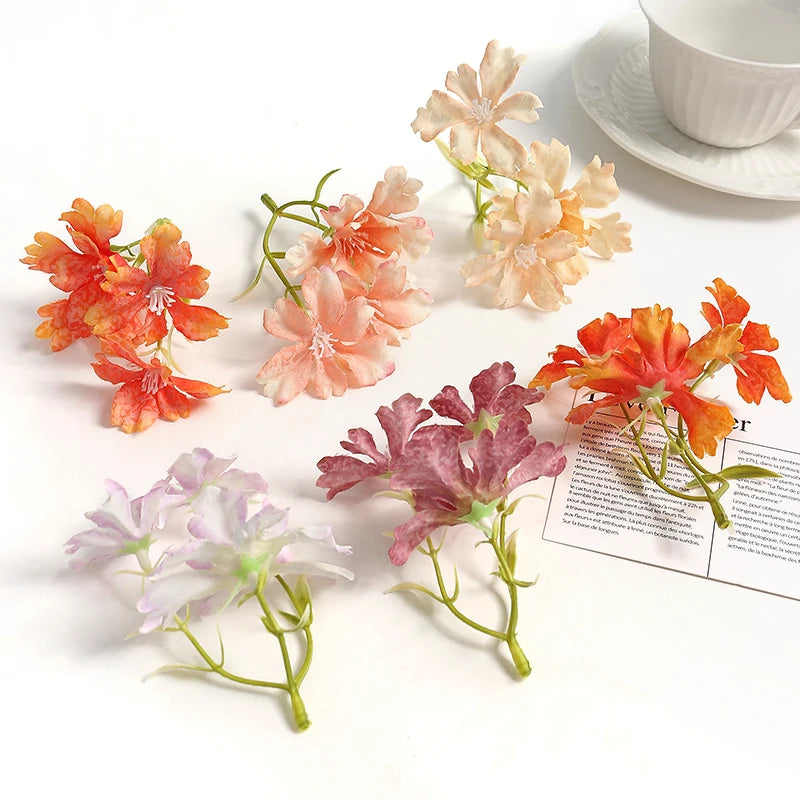 5/10Pcs Silk Artificial Wedding Flowers