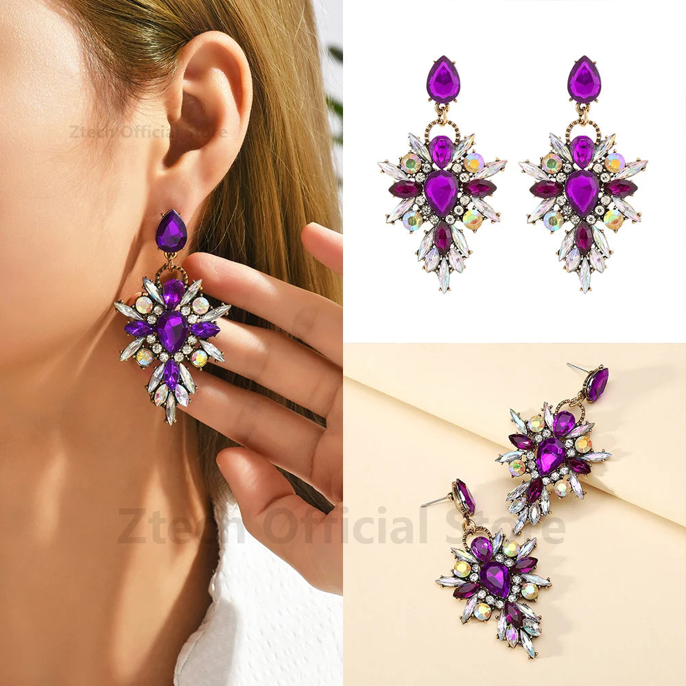 Luxury Rhinestone Drop Earrings