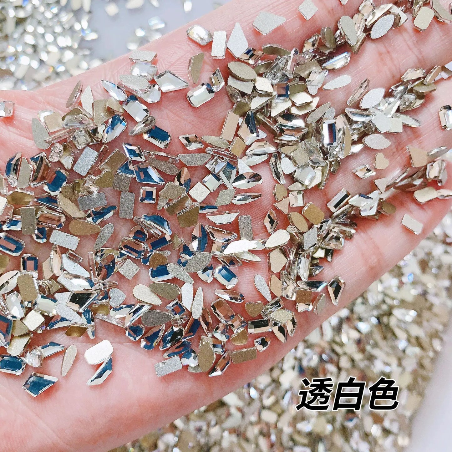 100pcs Mini Crystal Nail Art Rhinestones Mix