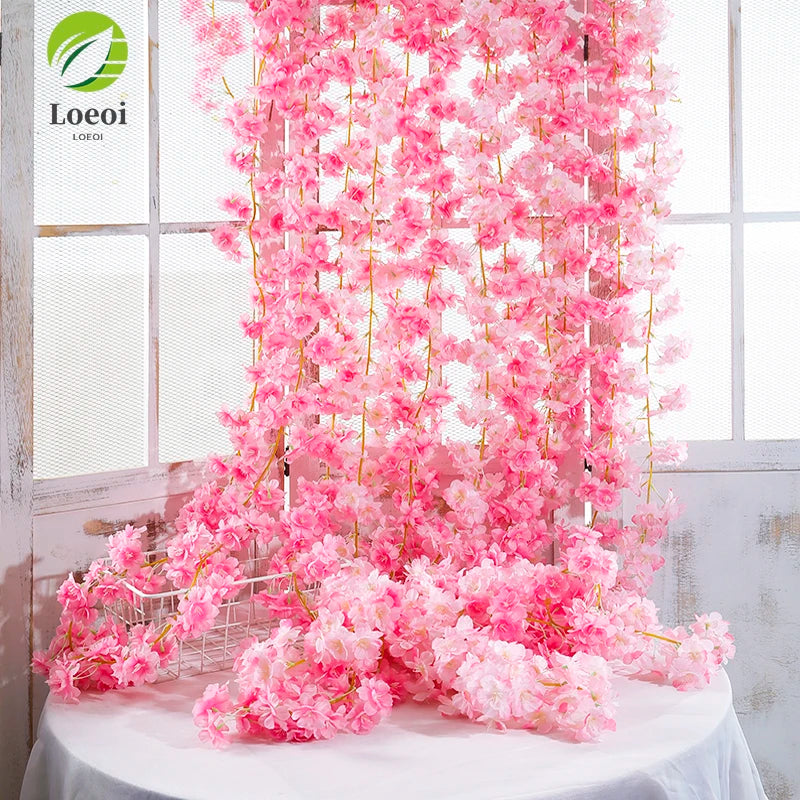 135 Flower Silk Artificial Cherry Blossom Garland