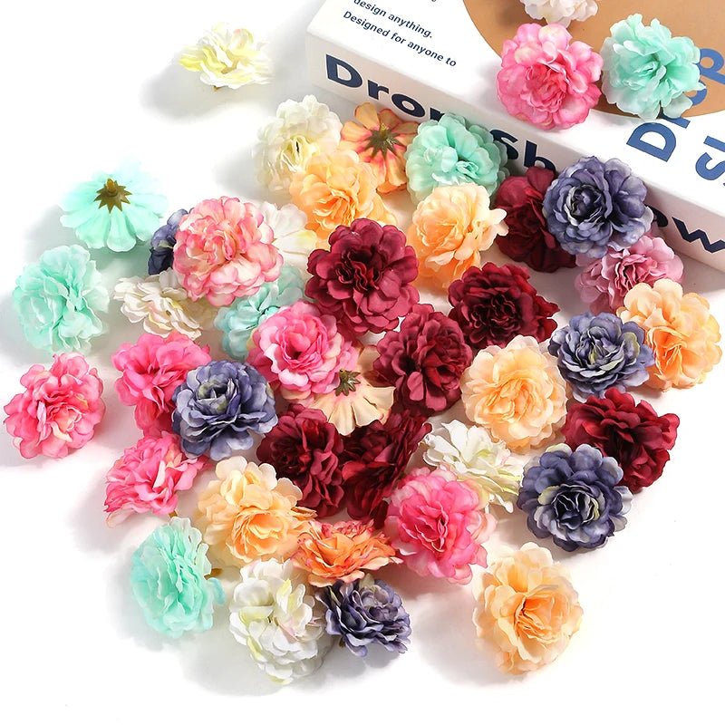 100Pcs Silk Artificial Rose Flowers