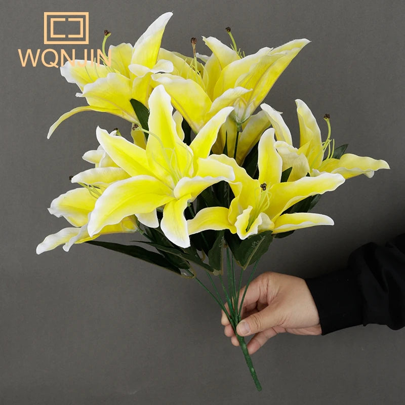 9 Heads/Branch Artificial Lily Flower