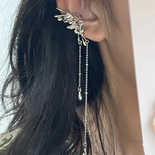 Angel Wings Butterfly Tassel Ear Cuff