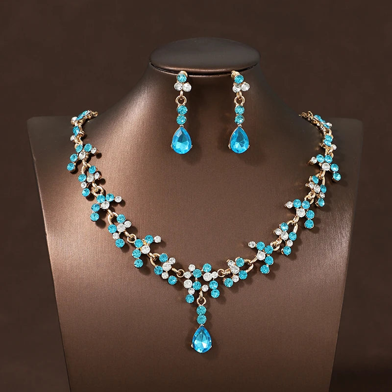 Floral Wedding Necklace & Earring Sets