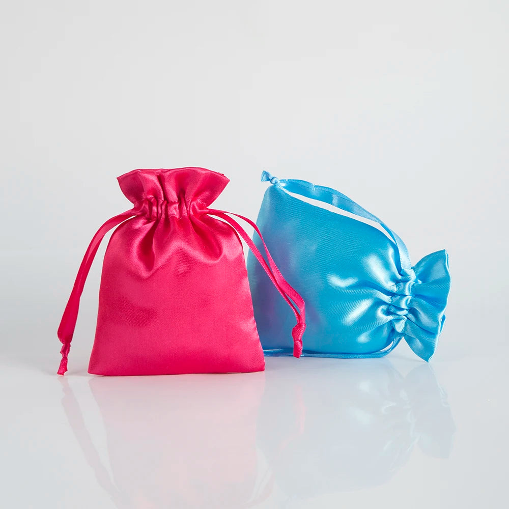 10pcs Bulk Satin Silk Drawstring Gift Pouches