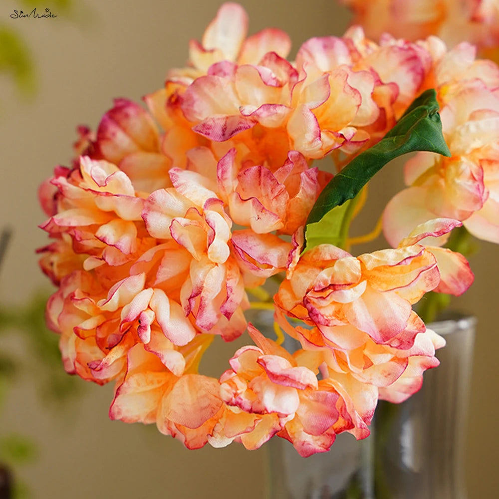 Artificial Burnt Edged Hydrangea Branch