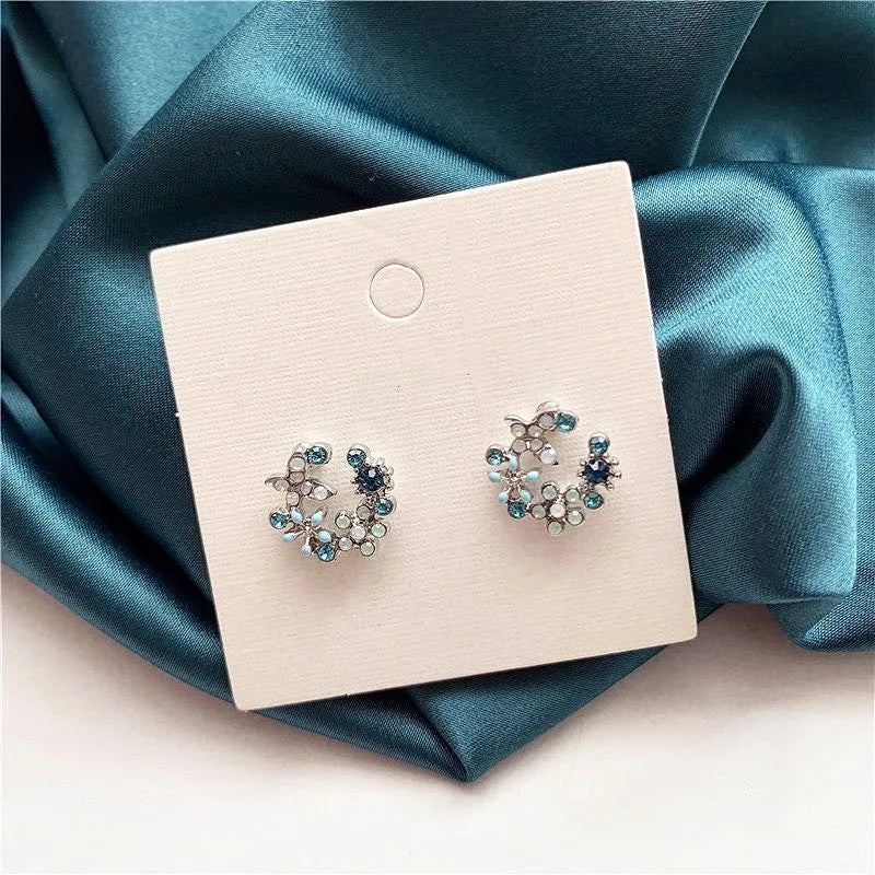 Cute Floral Garland Stud Earrings