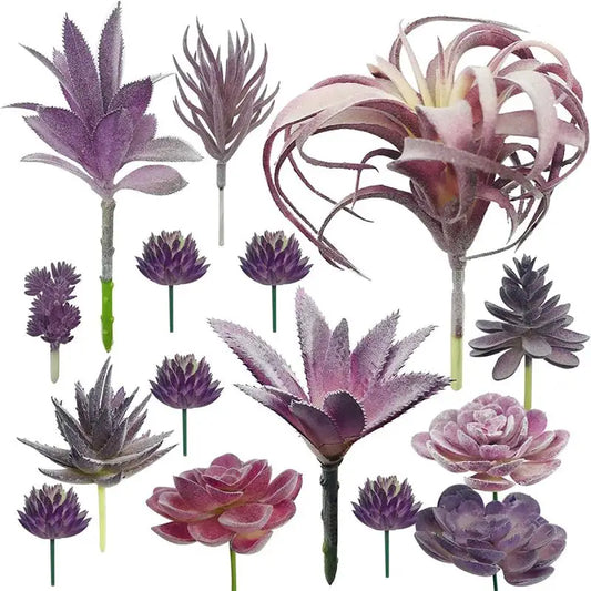 Purple Artificial Succulents