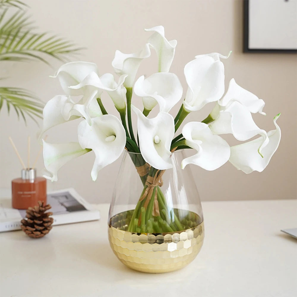 10/5Pcs PU Fake Calla Lily Flowers