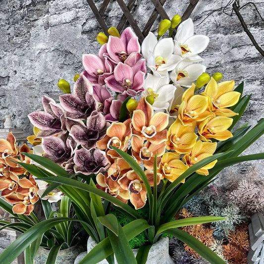 Luxury Large Artificial Cymbidium Orchid Flower