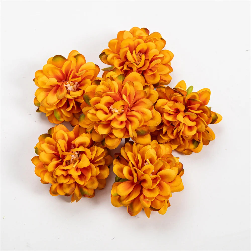 20pcs Silk Artificial Carnation Gerbera Flower Heads