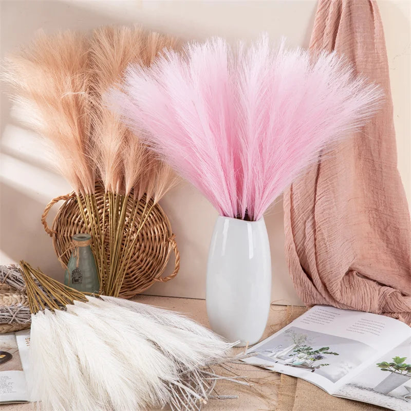 10pcs Beautiful Silk Artificial Pampas Grass