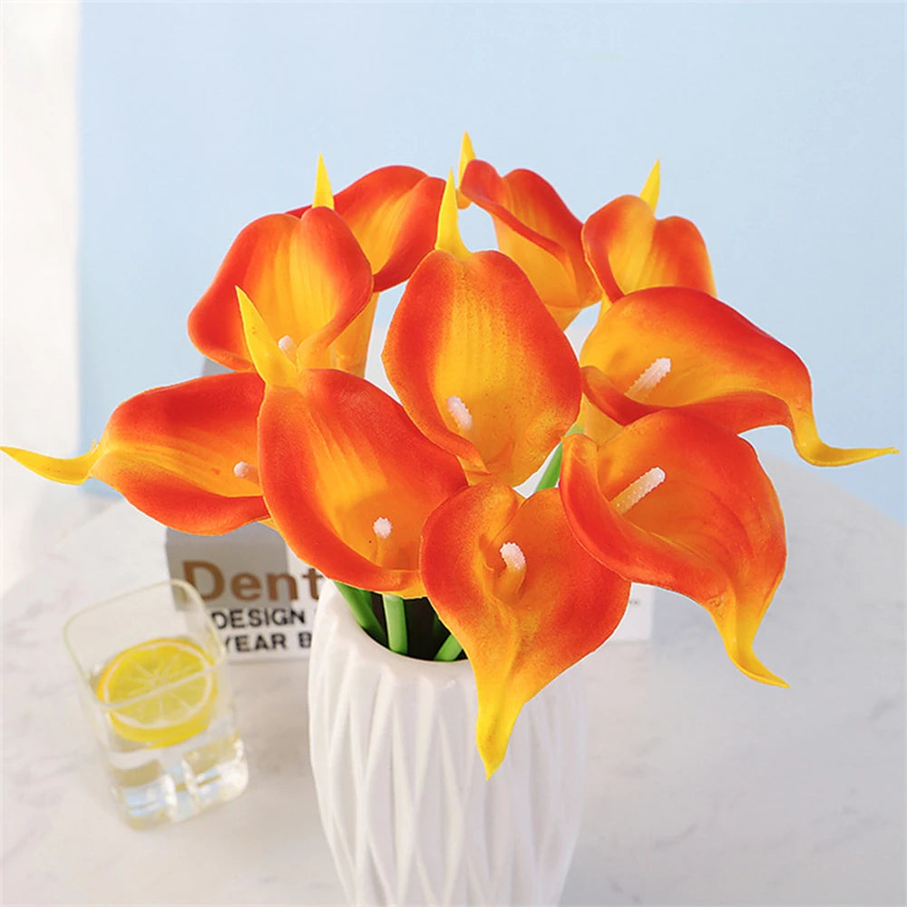 10/5Pcs PU Fake Calla Lily Flowers