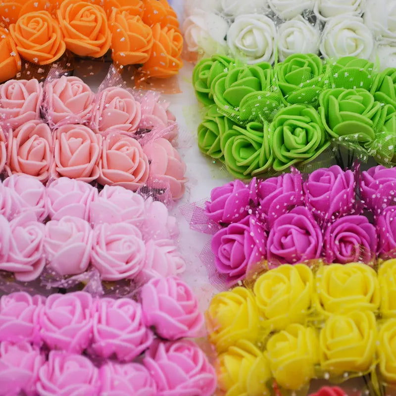 144Pcs Foam Bulk Artificial Flowers