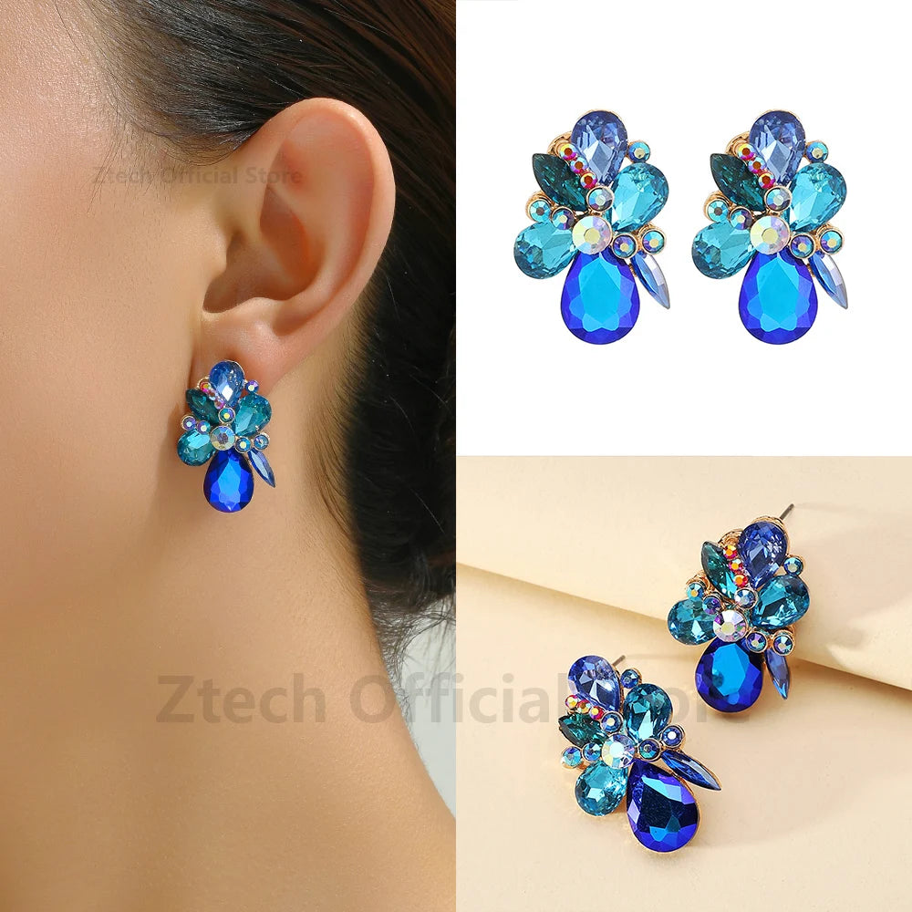 Luxury Crystal Stud Earrings