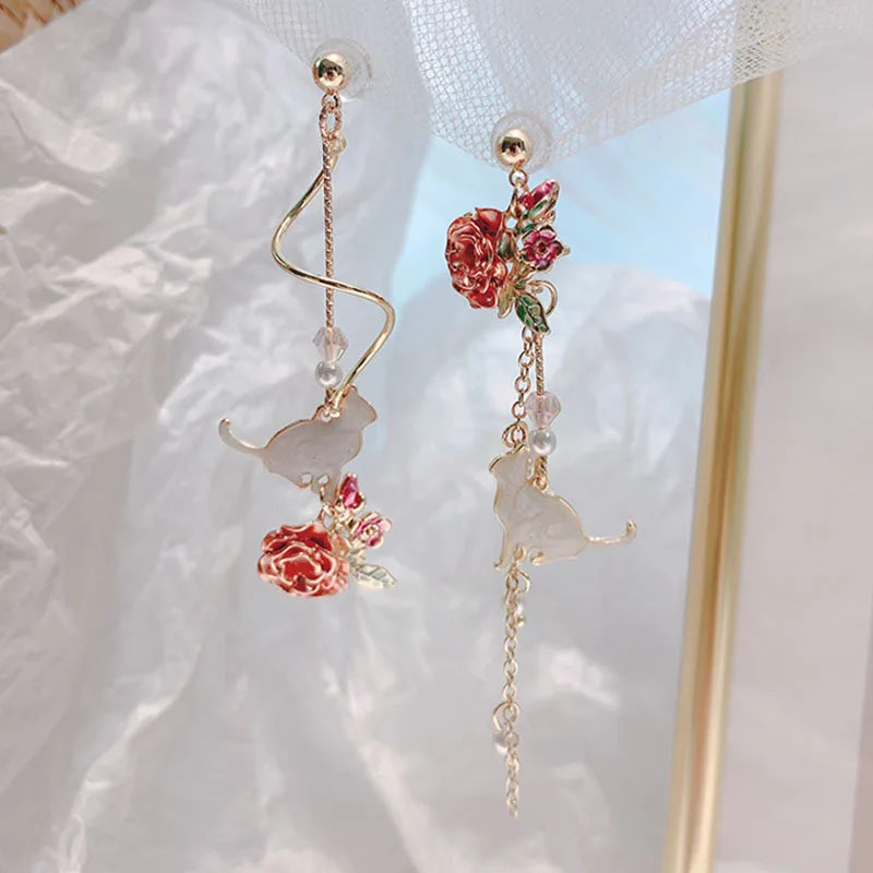 Romantic Cherry Blossoms Flower Earrings