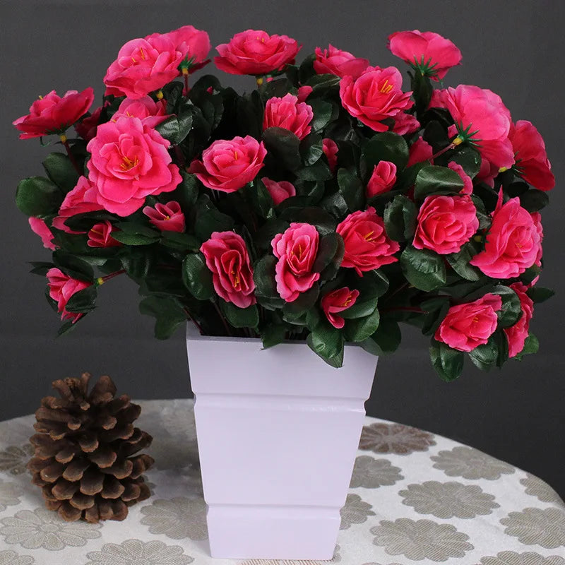 21 Head Artificial Silk Azalea Flower Bouquet