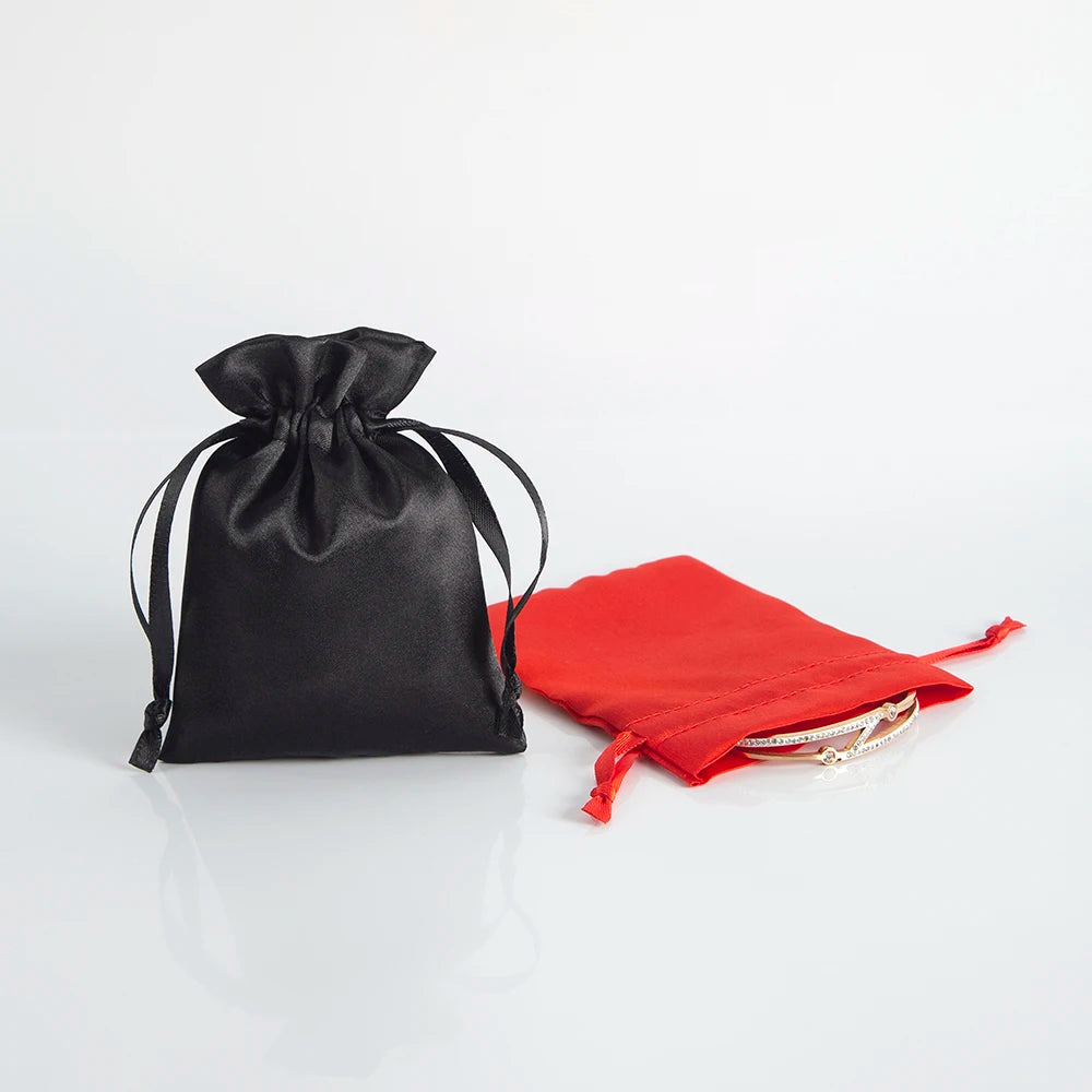 10pcs Bulk Satin Silk Drawstring Gift Pouches