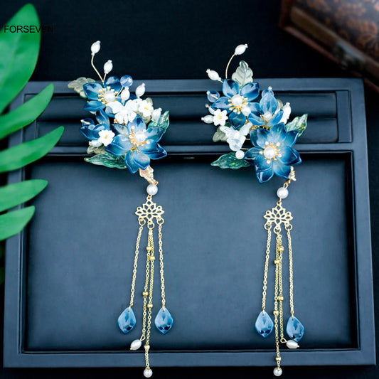 Retro Beautiful Hanfu Flower Hairpins